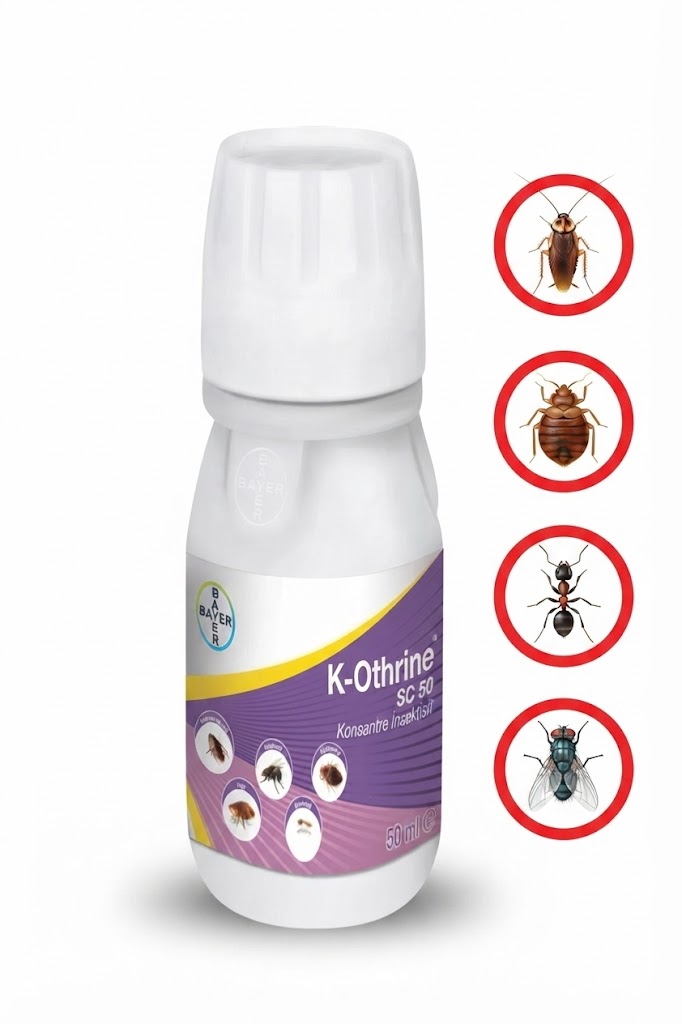 Bayer K-Othrine SC 50 50 ml Konsantre Haşere İlacı(Tahta kurusu , Pire , Hama Böceği , Karasinek ve Sivrisinek Mücadelesinde)